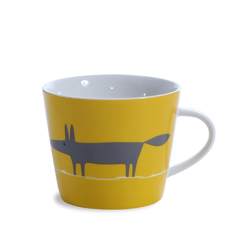 Bucket Mug Mr Fox Charcoal & Yellow